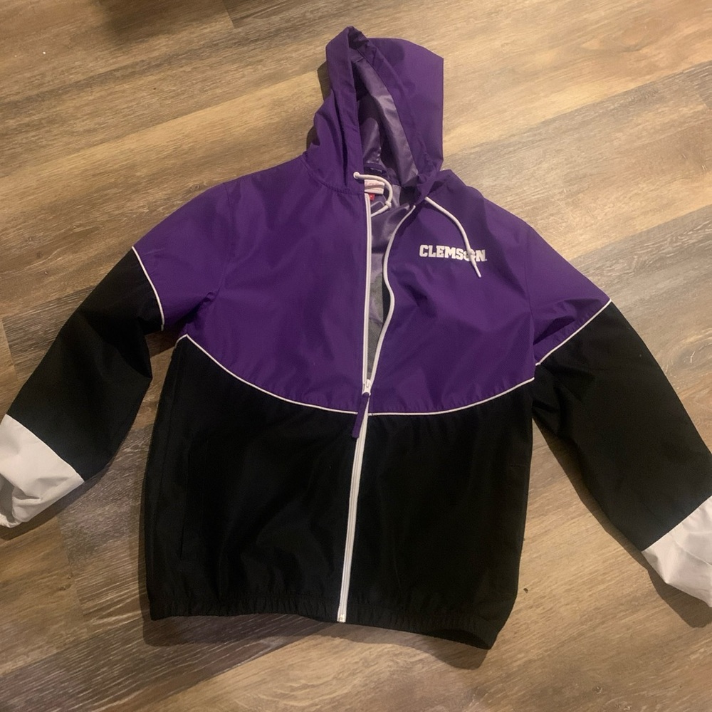 NEW MITCHELL AND NESS NCAA CLEMSON TIGERS RAIN JACKET Medium